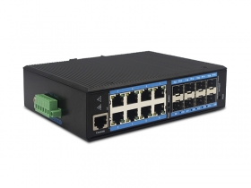 管理型千兆 8光8電工業級POE交換機