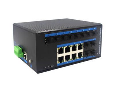 管理型千兆 12光8電工業級交換機